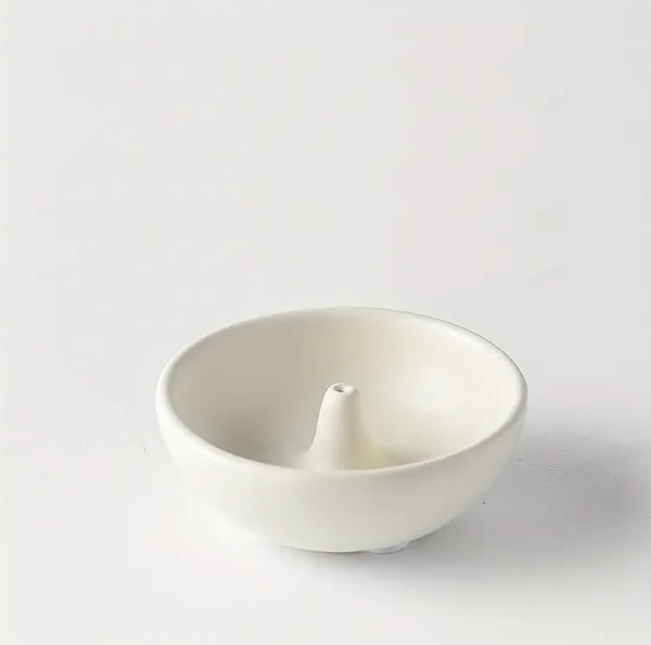 Creme weißer Keramik-Duftstäbchenhalter – minimalistisches Runddesign Creme weißer Keramik-Duftstäbchenhalter – minimalistisches Runddesign
